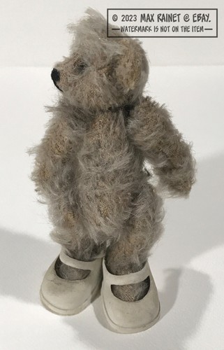 MINIATURE artist TEDDY gray mohair ROOSEVELT BEAR CO 4" by Cathy Peterson 1988 - Picture 17 of 24