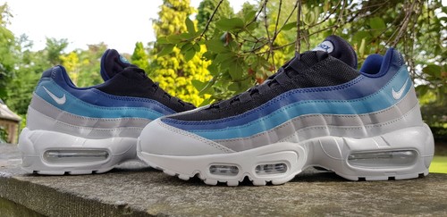 Nike AIR MAX 95 Essential Sneaker Uomo Blu Nero Grigio Taglia 7.5 e 8 | eBay
