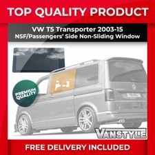 VW TRANSPORTER T5 03-15 NSF PASSENGER SIDE SMOKED FIXED WINDOW GLASS NON SLIDING