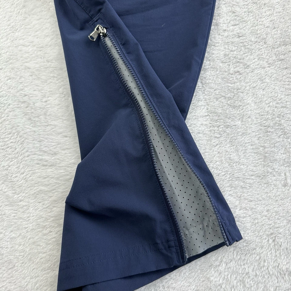 Under Armour HeatGear Track Pants Mens L Tall Navy Vented Mesh Zip Leg Athletic - Image 3 of 4