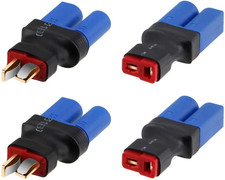 2 Pair EC5 to T Adapter Connector Male Female Plug RC Lipo Battery 4PCS Set