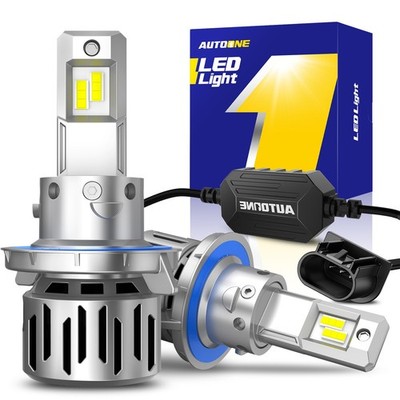 H13 9008 LED Headlights Bulbs Kit High Low Beam 6500K Super Bright White AUTOONE