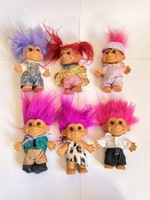 Bundle of 6 Vintage 1990s 5” Russ Berrie Troll Dolls - Clothed Characters