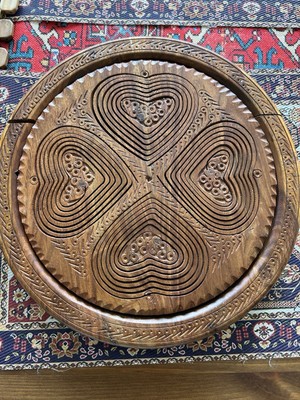 Handmade Wooden Dry Fruit Platter | Decorative Serving Plate Tray for Dry Fruits