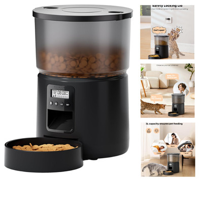 Futterautomat Katze 3L mit Programmierbarem Timer und Stimmaufnahme BEMOONY