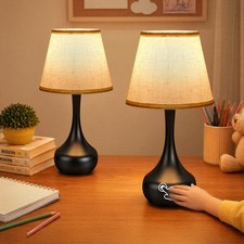 17 in Set of 2 Touch 3-Way Dimmable Table Lamps for Living Room Bedroom Bedside