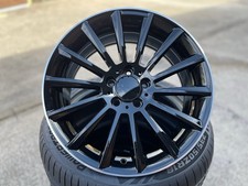 Alloy Wheels + Tyres 19" Mercedes A B C Class w204 w205 Cla 5x112 Black POL LIP