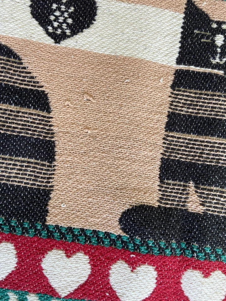 复古 Crown Crafts Fat Cats Throw Blanket Pat Meyers 1987 猫爱好者异想天开 — 第 4/4 张图片