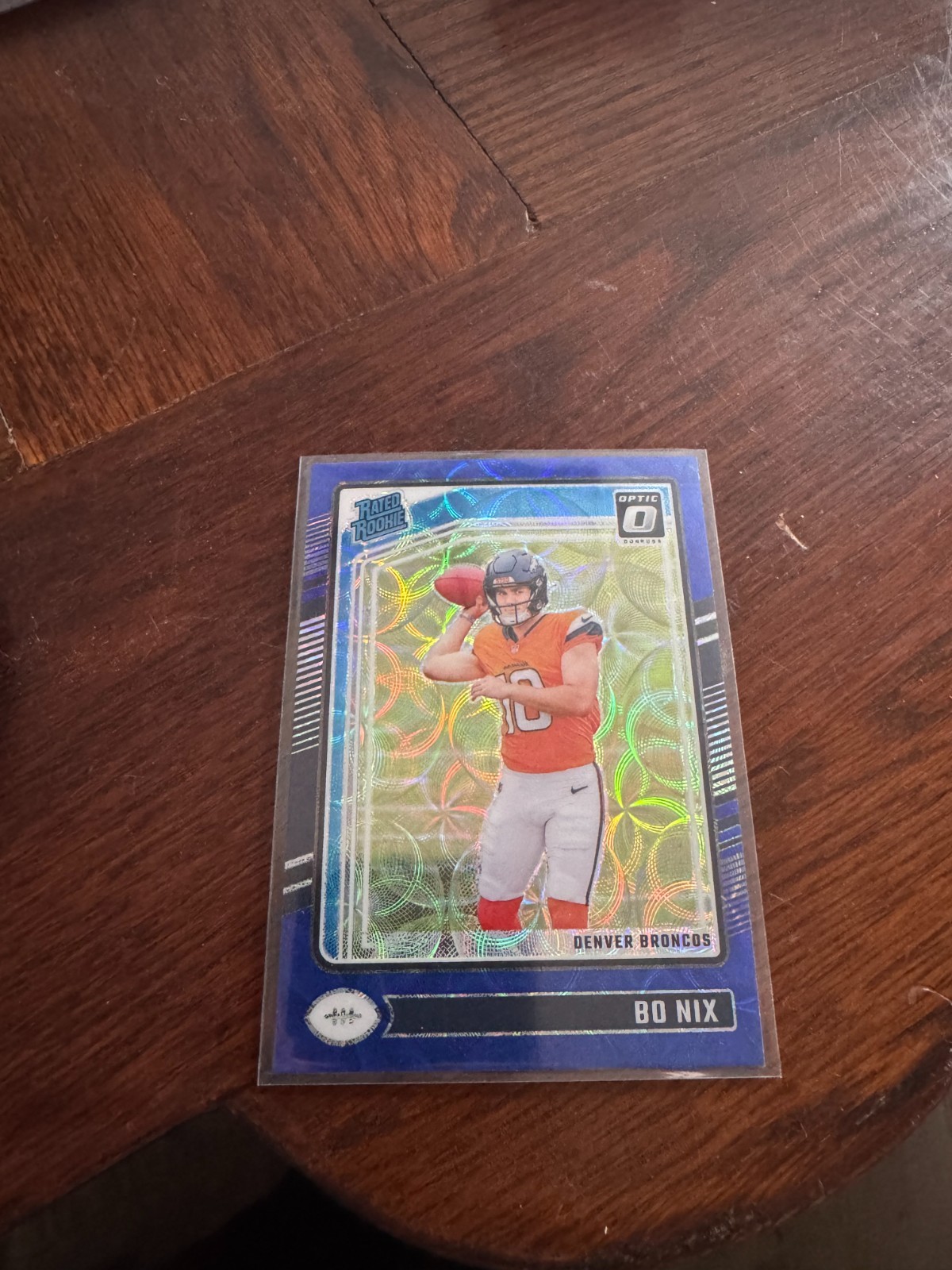 2024 Panini Donruss - Bo Nix #369 Optic Preview Blue Scope Prizm (RC)