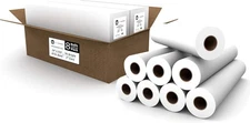 8 ROLLS VALUE PACK. Plotter Paper 24 X 150, CAD Paper Rolls, 20 Lb. Bond Paper o
