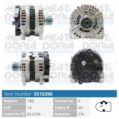 Meat & Doria Generator FüR VW Passat Variant 3G5 2.0 TDI Tiguan AD1 5G1 BQ1-image
