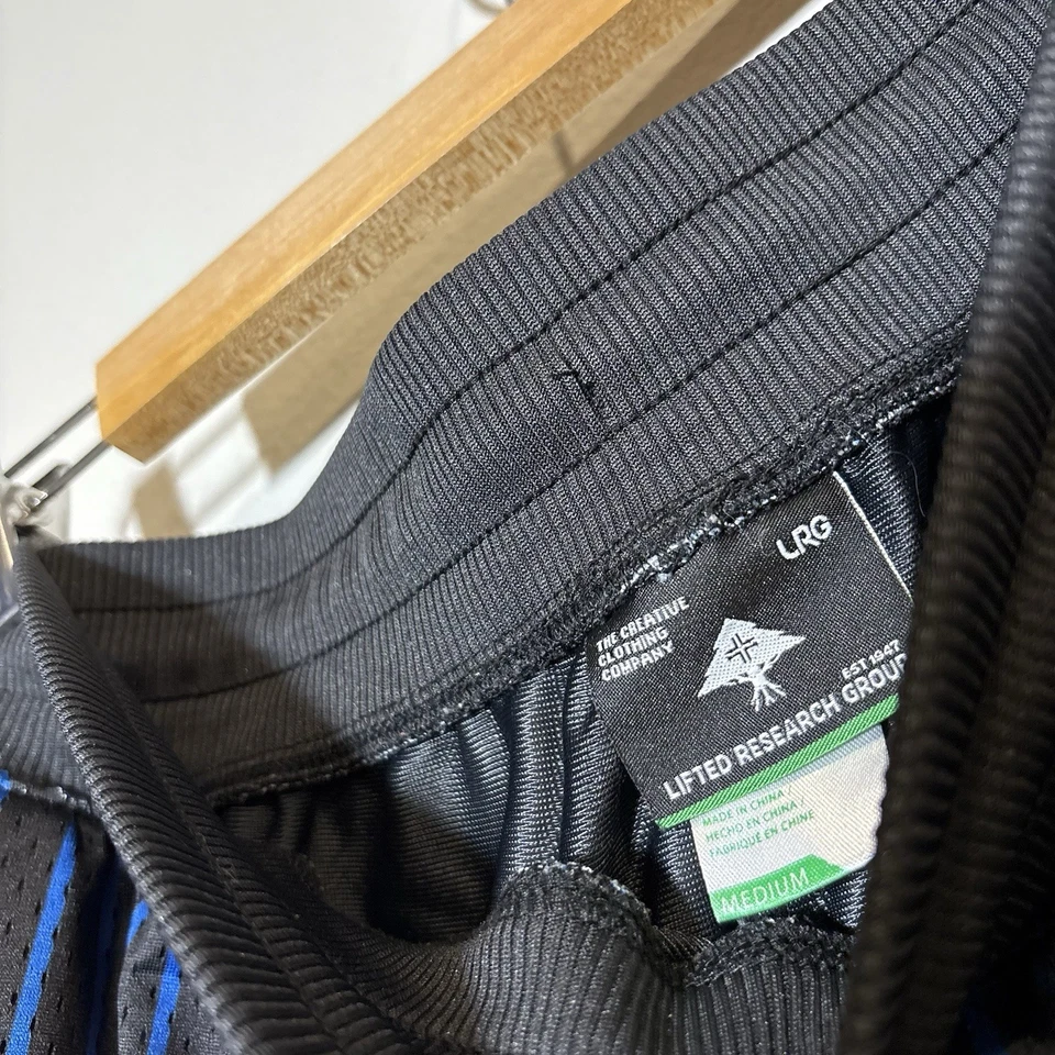 Shorts de basquete masculino retrô academia listra azul LRG/Levantado Research Group Jersey - Imagem 3 de 4