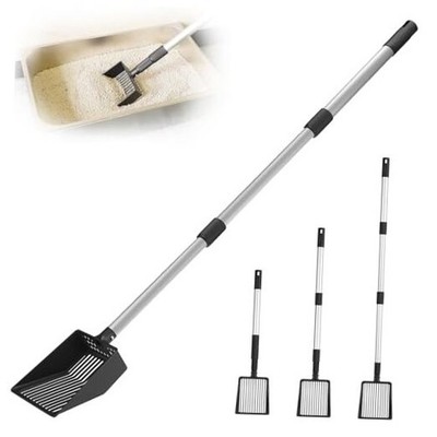 Cat Litter Scoop - Deep Shovel - Metal Long Handle - 21''-39.5'' 21-39.5''