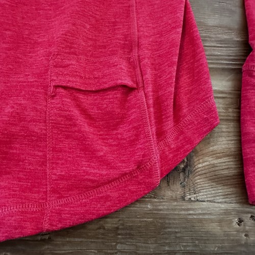 Brooks Run Happy Pullover Shirt Womens Medium 1/4 Zip red Long Sleeve Athletic - Picture 6 of 13