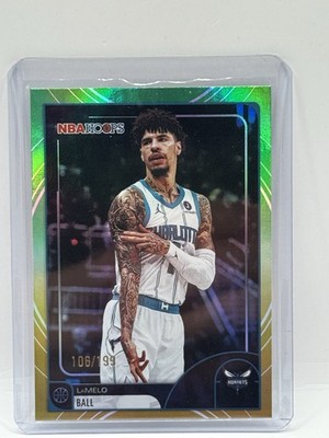 2025-26 Topps NBA Hoops LaMelo Ball #185 Green Gold /199 Charlotte Hornets