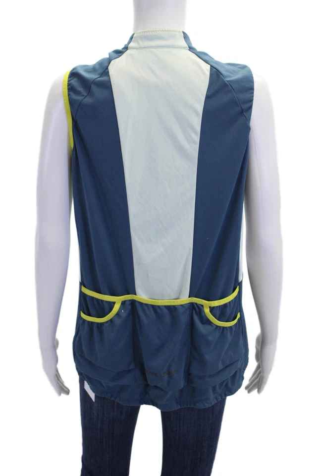 Chaqueta Chaleco Ligero Pearl Izumi Para Mujer Cremallera Frontal Cuello Redondo Azul Talla XL Foto 3 de 4