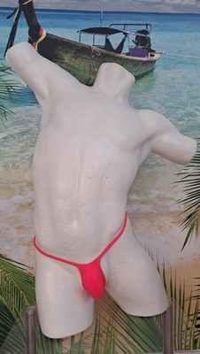 Gr M NEUER SCHNITT!!   Herren Badestring Neu String Thong Männer ca 8mm Bänder
