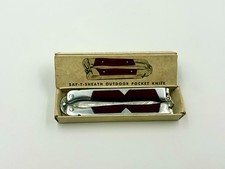 Vintage Waltco Saf-t-sheath Outdoor Pocket Knife With Original Box - Usa Made