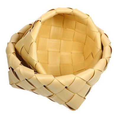 2Pcs Multi Function Plastic Woven Basket Reusable Bread Fruit Holder