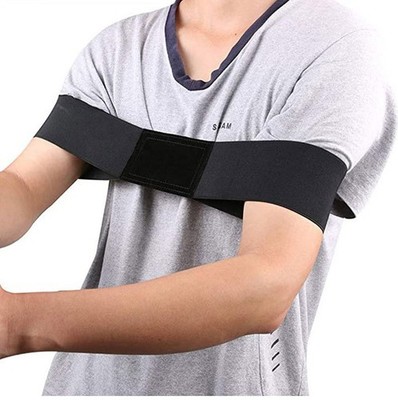 2Pcs Golf Swing Trainer Aid Arm Band Gesture Posture Corrector Motion Belt Black