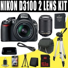 Nikon D3100 14.2MP Digital SLR Camera 18-55mm f/3.5-5.6G AF-S DX VR and Nikon 5