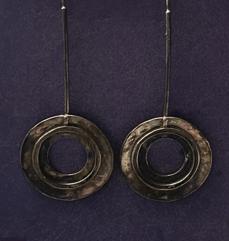 Silpada Sterling Silver Modernist Linear 2.5” Dangle Drop  Threader Earrings 925 - Image 3 of 4