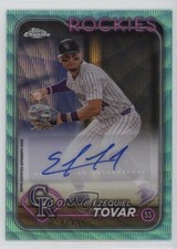 2024 Topps Chrome Update Aqua Wave Refractor /199 Ezequiel Tovar Auto