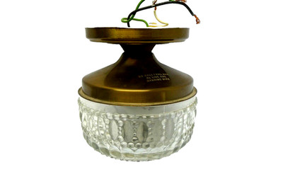 Gold Colored Bubble Hobnail Dome Shaped Electric Light Fixture Lighting Parts