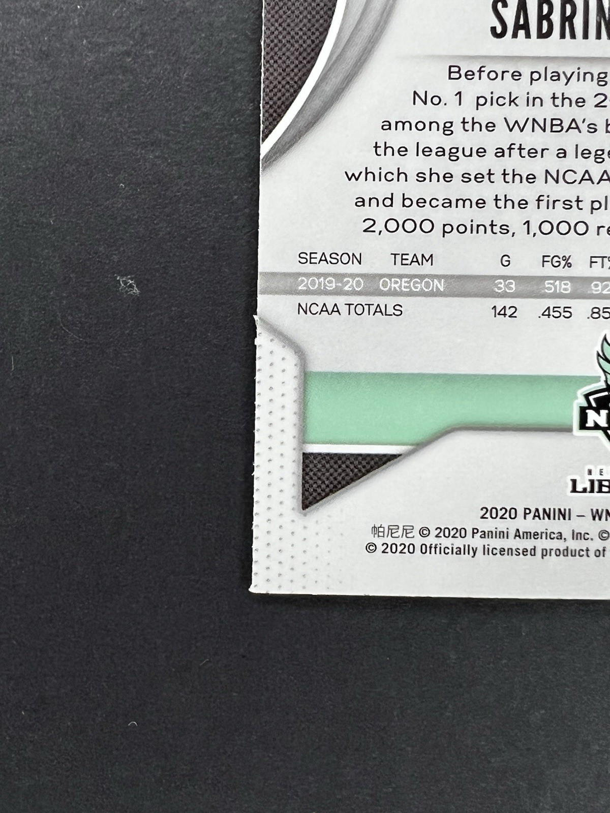 2020 Panini Prizm WNBA Sabrina Ionescu RC Rookie #89 NY Liberty view 10