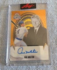 2026 Leaf Presidents Day Paul Molitor Autograpged Card 1/1 Bill Clinton