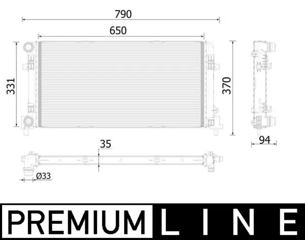 Radiateur de moteur MAHLE CR 2222 000P idéal pour longs trajets et conduite chargée