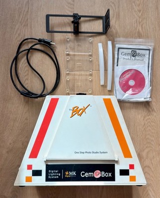MK Digital Direct Gem eBox Jewelry Photography Light Box w/Mount & Accessories