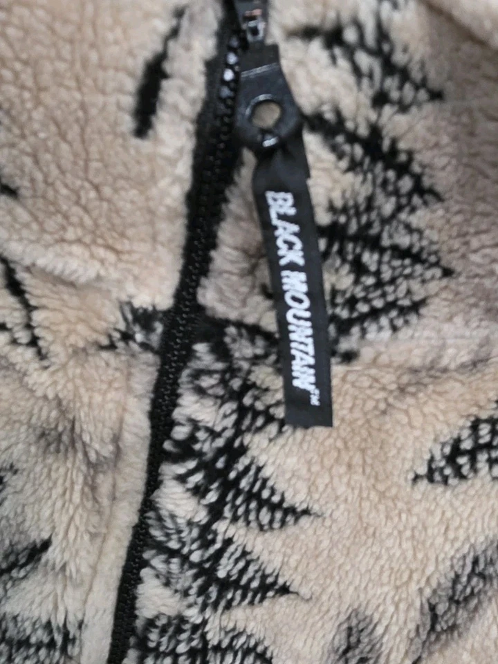 Vellón de montaña negro vintage - línea de hojas y ramas para exteriores - 2x para mujer Foto 4 de 4