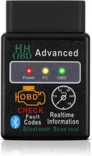 Bluetooth Wireless Diagnostic Code Reader OBD II Scan Tool Reset & Clear black