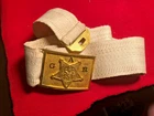 GAR VETERANS' MEMBERSHIP BELT BUCKLE WITH ADJUSTABLE BELT - BUCKLE STAR DESIGN