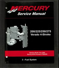 Mercury Manuale di Servizio 200/225/250/275 Verado Impianto Carburante 4 Tempi 2005