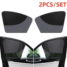 2x Magnetic Install Car Front Side Window Full/Half Sun Shade Double Layer Cover