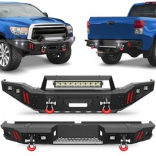 Steel Front Rear Bumper For Toyota Tundra 2007-2013 Wwinch Plate Led Lights