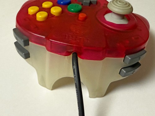 N64 Hori Pad Mini 64 Tropical Red Controller Nintendo 64 Game Made in Japan JP - Picture 5 of 12
