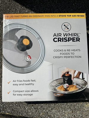 #ad Air Whirl Crisper Lid Stainless Steel And Tempered Glass Fits 10 12 inch pots $29.00