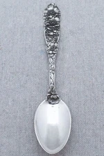 Antique International Silver Co Flower of the Month January Floral Spoon 5⅞”