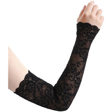 Summer Arm Sleeves for Women Lace Trim UV Blocking Lightweight Outdoor Comfort