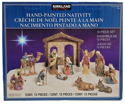 KIRKLAND NATIVITY 13ピース キリスト降誕セット ハンドペイン Kirkland Signature Hand-Painted Christmas Nativity 13-Piece Set