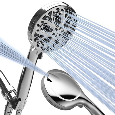 10Setting High Pressure Shower Head  Luxury 5'' High Flow Hand Held Shower Hea...
