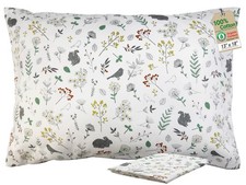 Organic Cotton Toddler Pillow - Hypoallergenic Kids Pillow for Crib Travel