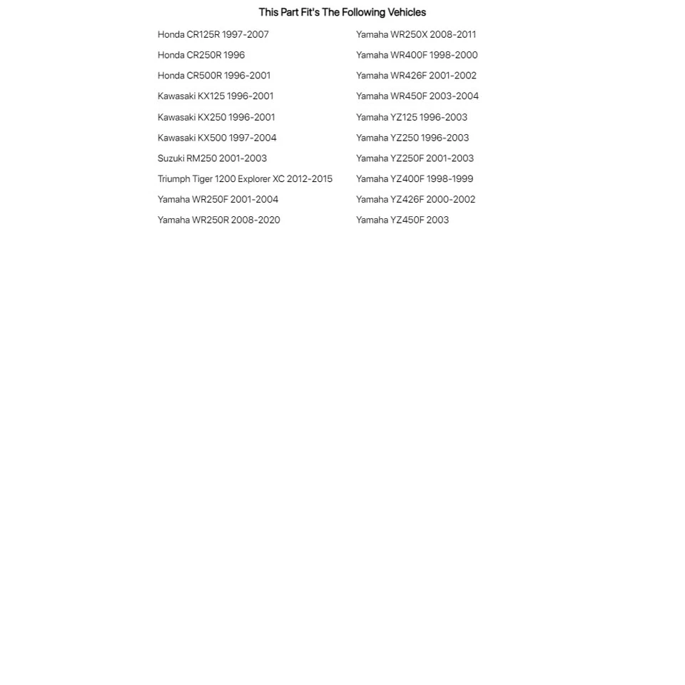 Комплект уплотнений вилки и пыли для бивня для YAMAHA YZ250F 2001-2003 - Изображение 4 из 4