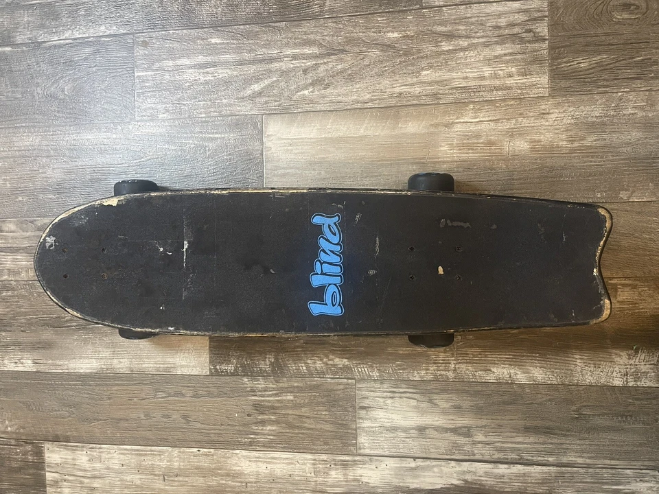Blind 32in x8in Longboard Skateboard Blue Rare - Image 2 of 4