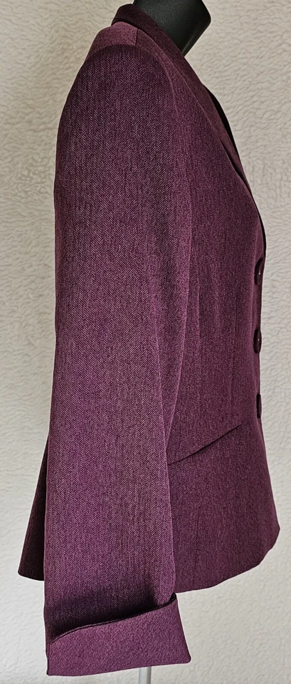 Evan Picone Womens Blazer Jacket Coat Size 10 Purple - Image 4 of 4