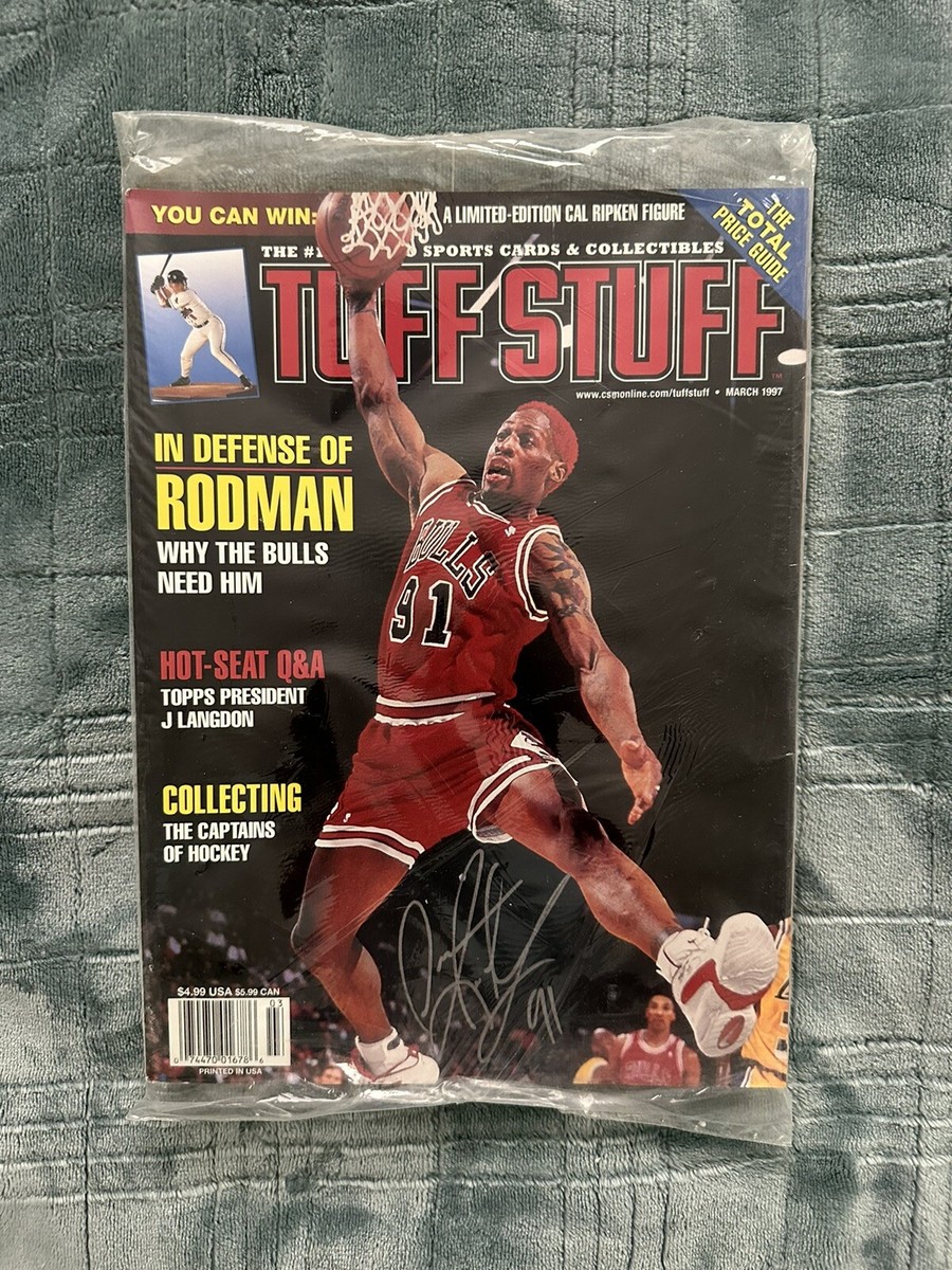 1997 March Tuff Stuff Magazine DENNIS RODMAN Chicago Bulls SEALED