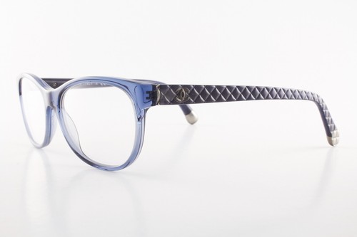 Très rares lunettes authentiques Chanel vente en gros 3323 C.1543 52 mm bleu mat translucide Italie
